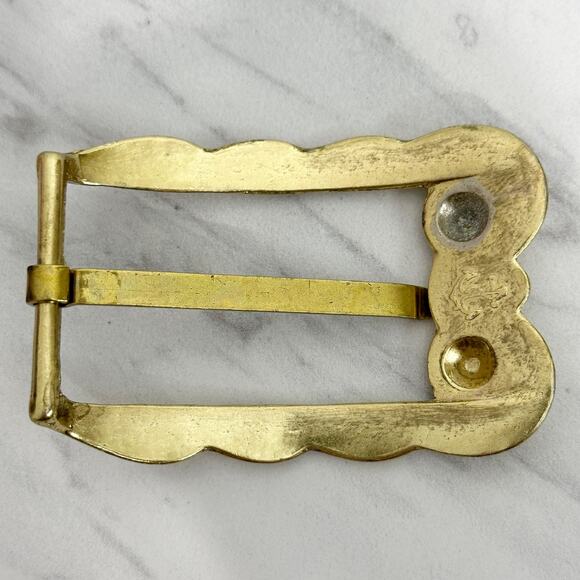 Vintage Chunky Gold Tone Belt Buckle - Picture 12 of 14